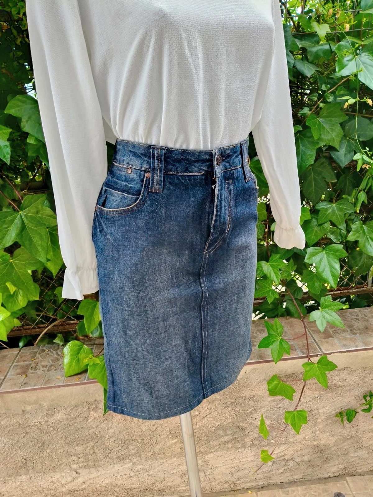 Falda vaquera de tubo OK! Jeans - Talla 44 🌈 – O’k jean’s – taille XXL / 44 / 16 3