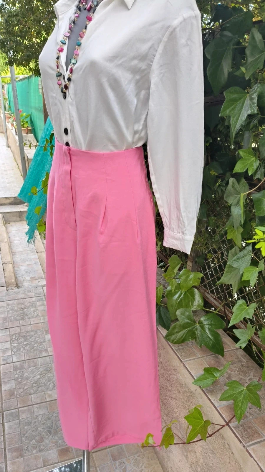 Pantalón Wide Leg de Primark – Rosa Chicle (Hot Pink) 🌈 – Primark – taille L / 40 / 12 3