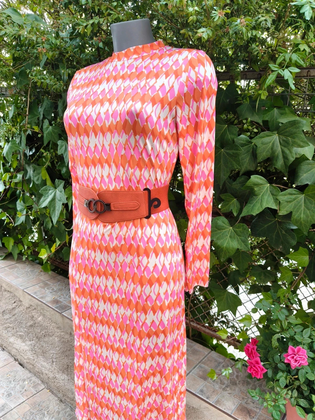 Vestido ajustado estampado vintage Ineo Couture 🌈 – Ineo Couture – taille M / 38 / 10 5