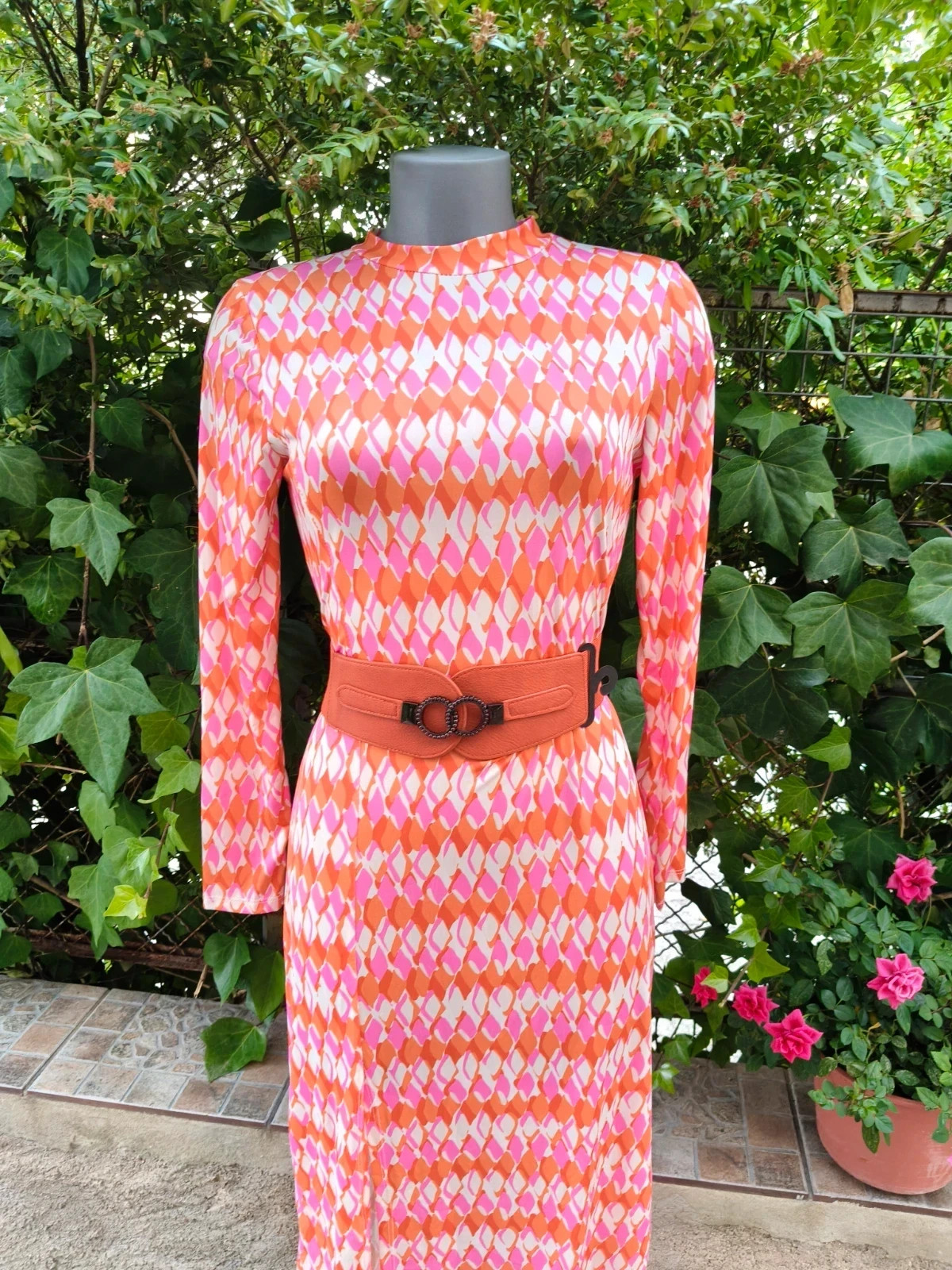 Vestido ajustado estampado vintage Ineo Couture 🌈 – Ineo Couture – taille M / 38 / 10 2