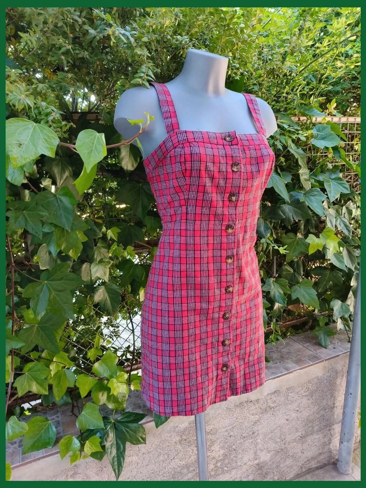 Vestido Mini a Cuadros Rojo Hollister - Talla S 🌈 – Hollister – taille S / 36 / 8 3