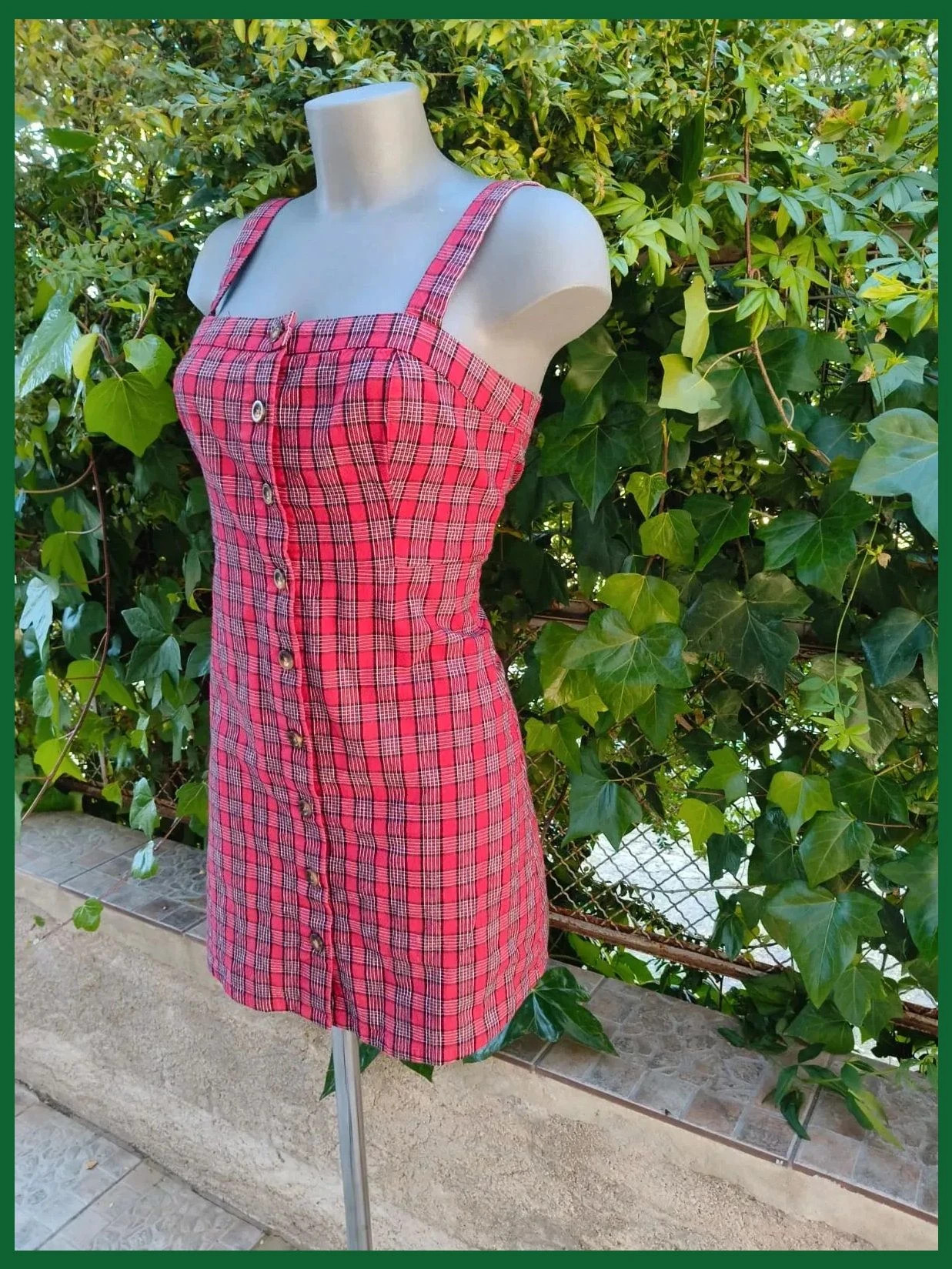Vestido Mini a Cuadros Rojo Hollister - Talla S 🌈 – Hollister – taille S / 36 / 8 4