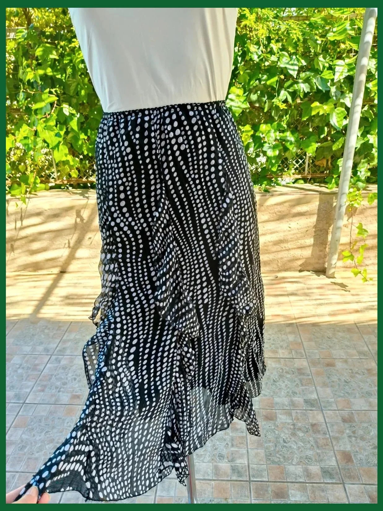 Preciosa Falda Midi con Volantes y Estampado – Atelier Sange Paris 🌈 – Atelier Sange Paris – taille XL / 42 / 14 3