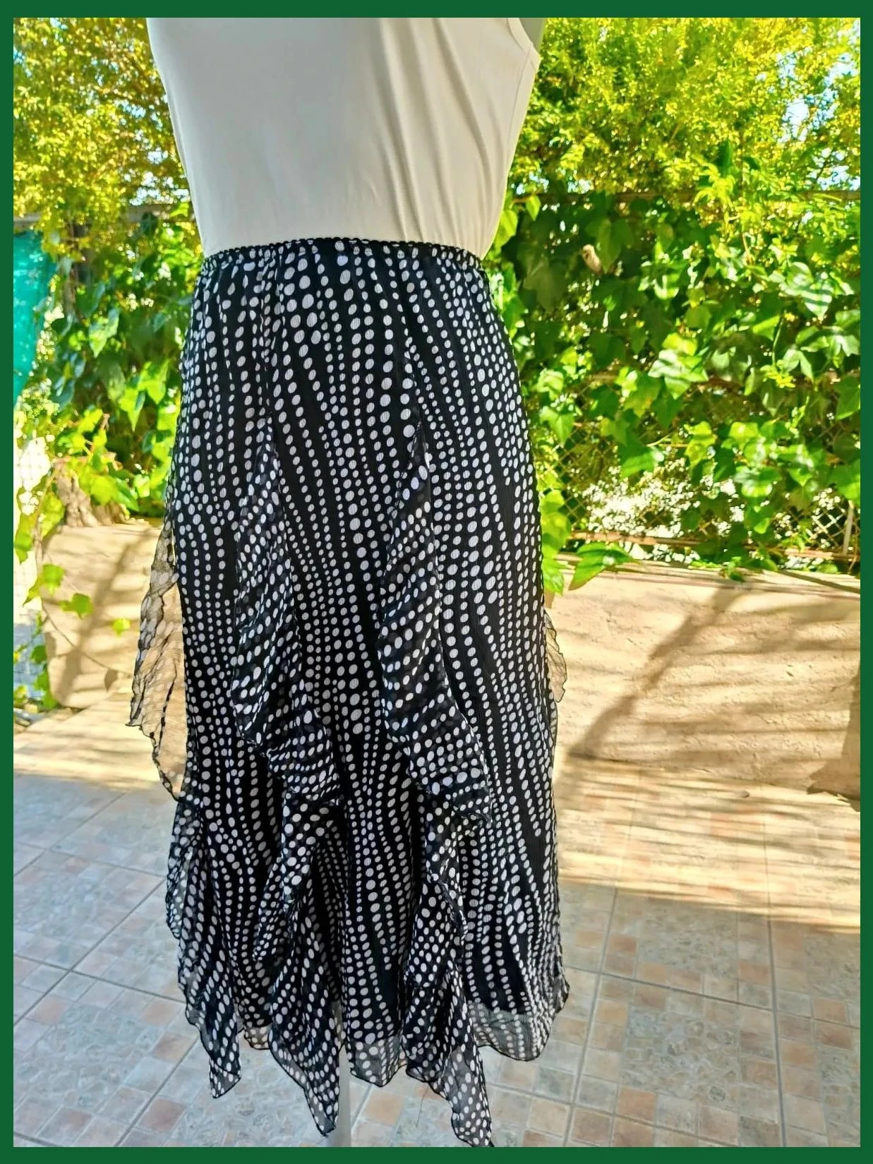 Preciosa Falda Midi con Volantes y Estampado – Atelier Sange Paris 🌈 – Atelier Sange Paris – taille XL / 42 / 14 4