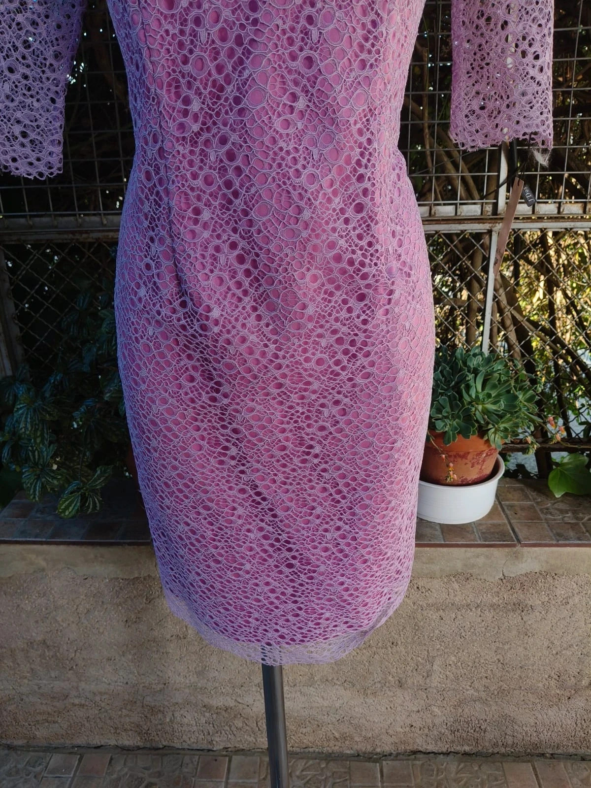 Vestido de encaje lila Jdos Talla M · Cóctel mangas 3/4 – J’dos – taille M / 38 / 10 5