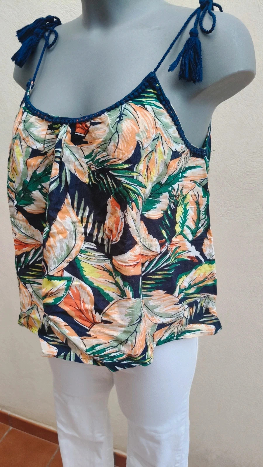 Top de lino tropical Easy Wear (El Corte Inglés) - Talla M 🌈 – Easy Wear – taille M / 38 / 10 3