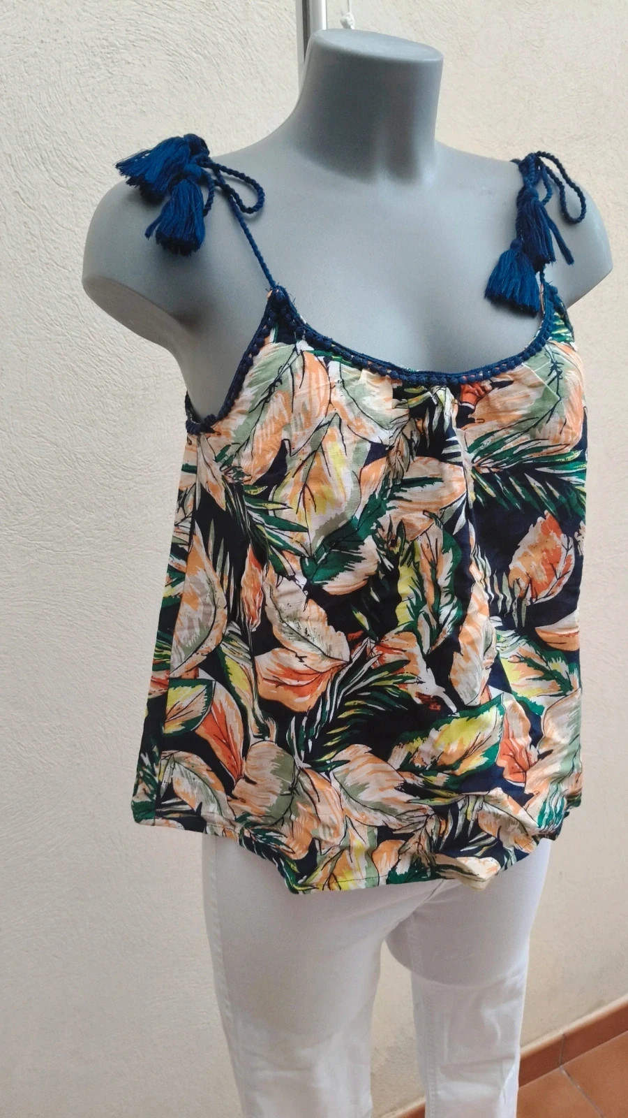 Top de lino tropical Easy Wear (El Corte Inglés) - Talla M 🌈 – Easy Wear – taille M / 38 / 10 2