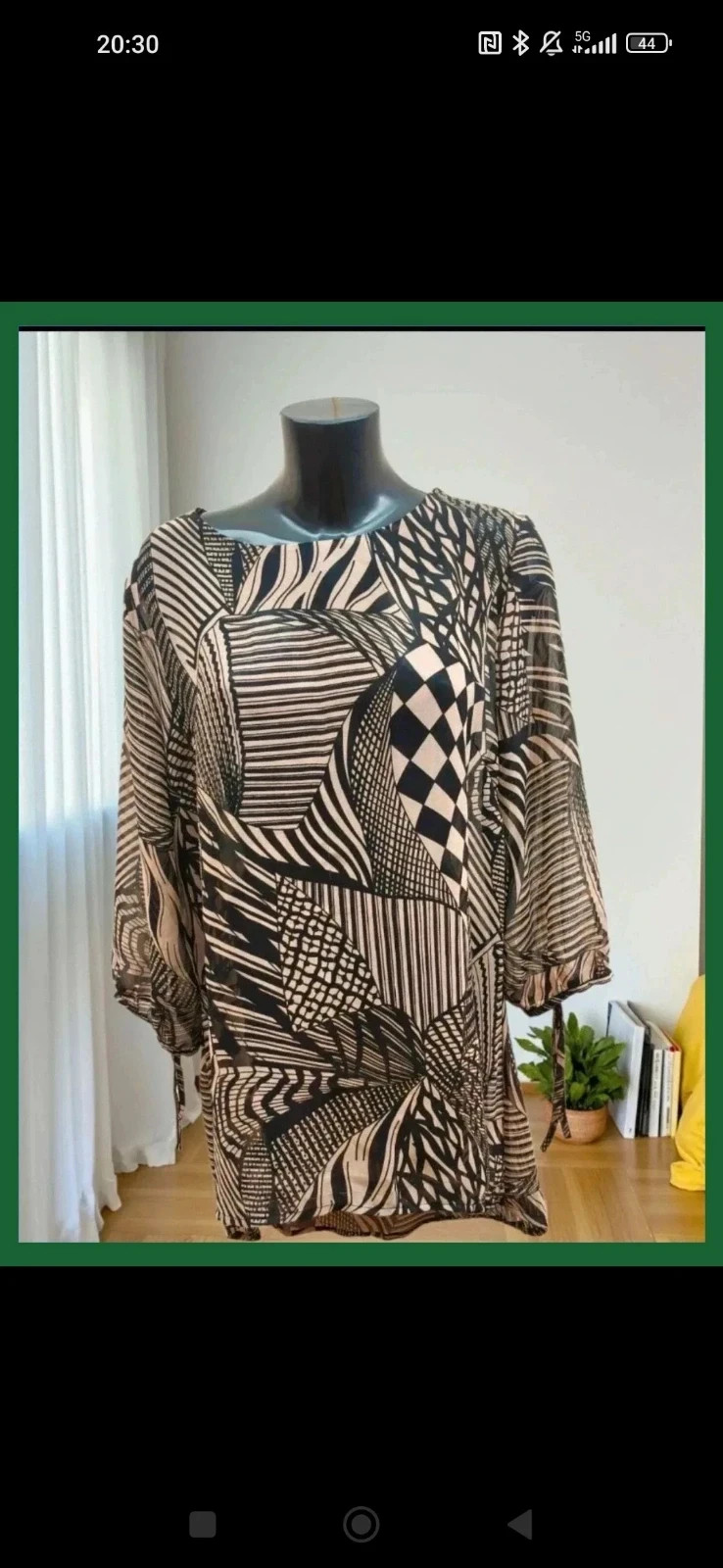 Blusón / Vestido corto semitransparente de Geena 🌈 – Geena – taille XXL / 44 / 16