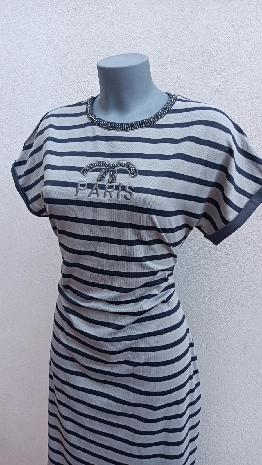 Vestido midi de rayas jc Italia Talla S - detalle de cuentas – jc Italia – taille S / 36 / 8 2
