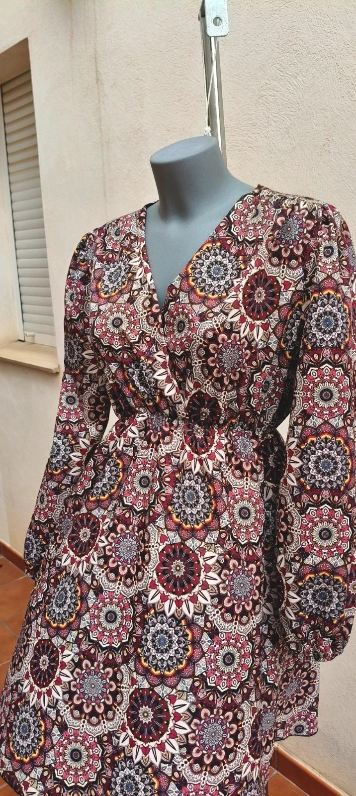 Vestido Corto con Estampado de Mandalas 🌈 – Boutique Bohéme – taille M / 38 / 10 3