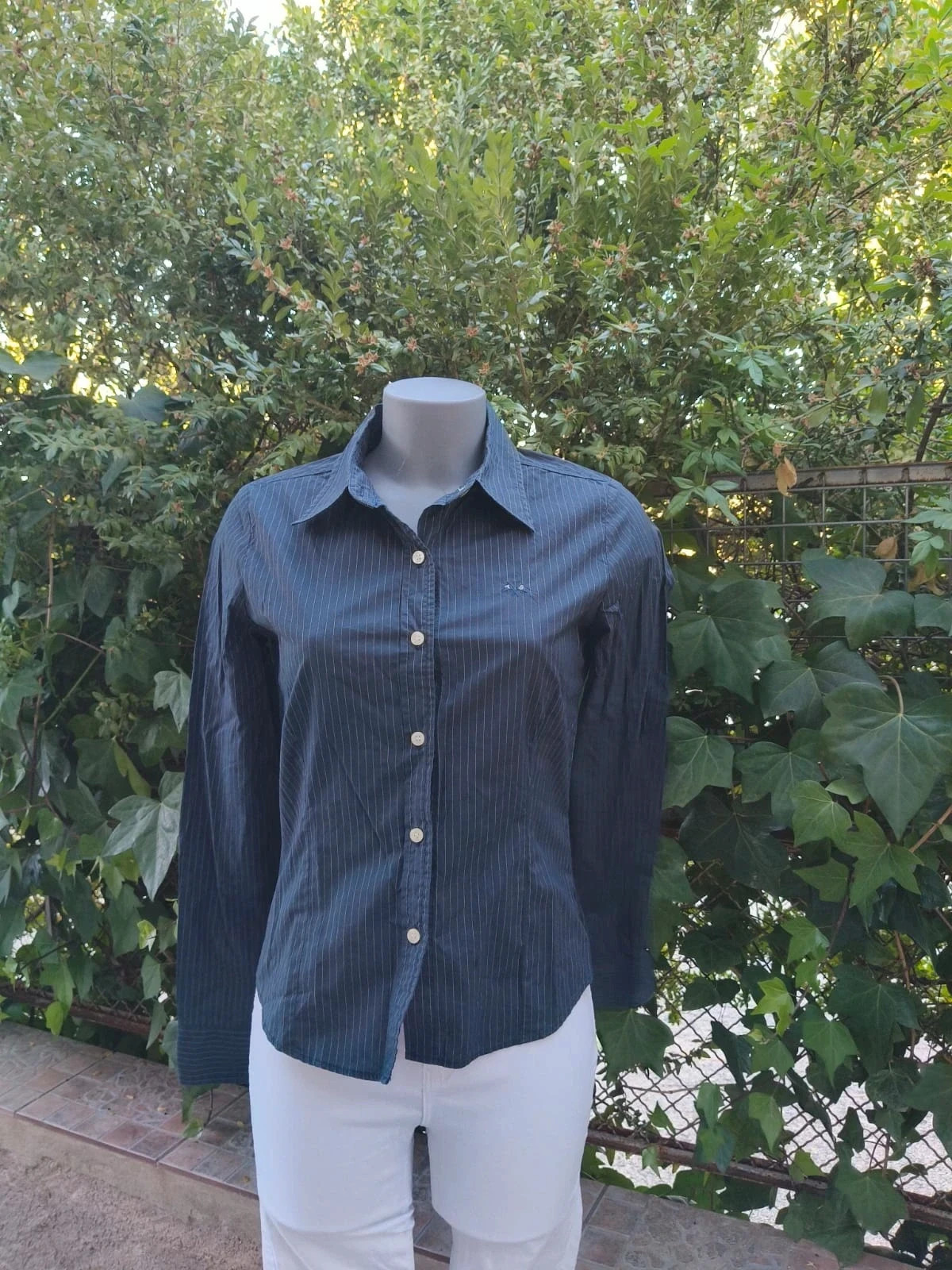 Camisa Thomas Burberry Azul Marino - Talla S 🌈