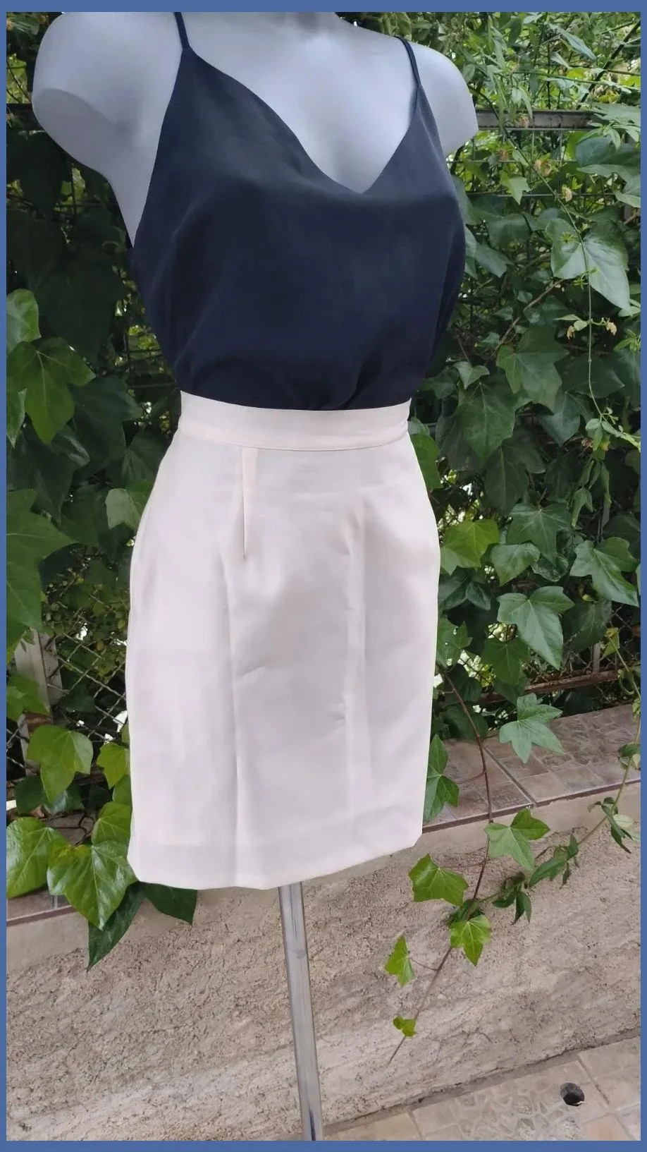 Falda Mini Blanca Elegante - Estilo Minimalista – CML – taille L / 40 / 12 2
