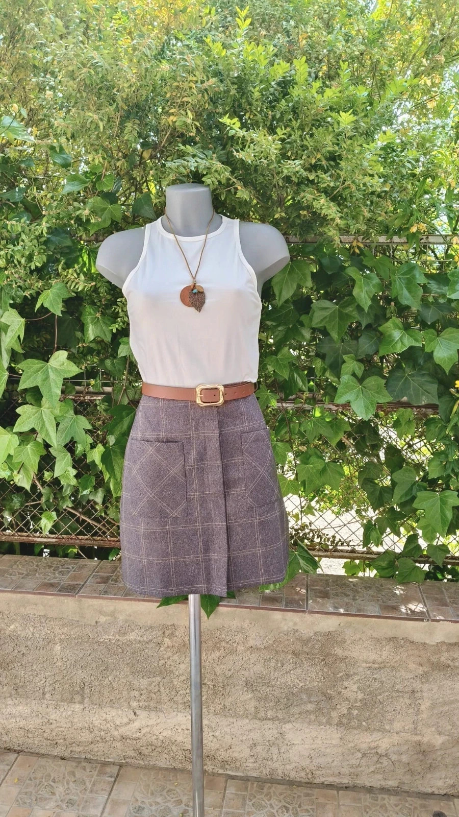 Minifalda de Cuadros MNG (Mango Casual) 🌈
