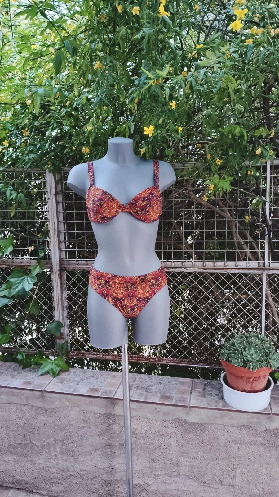 Conjunto Bikini Vintage Estampado Cachemir 🌈 – Vintage Boutique – taille M / 38 / 10 2