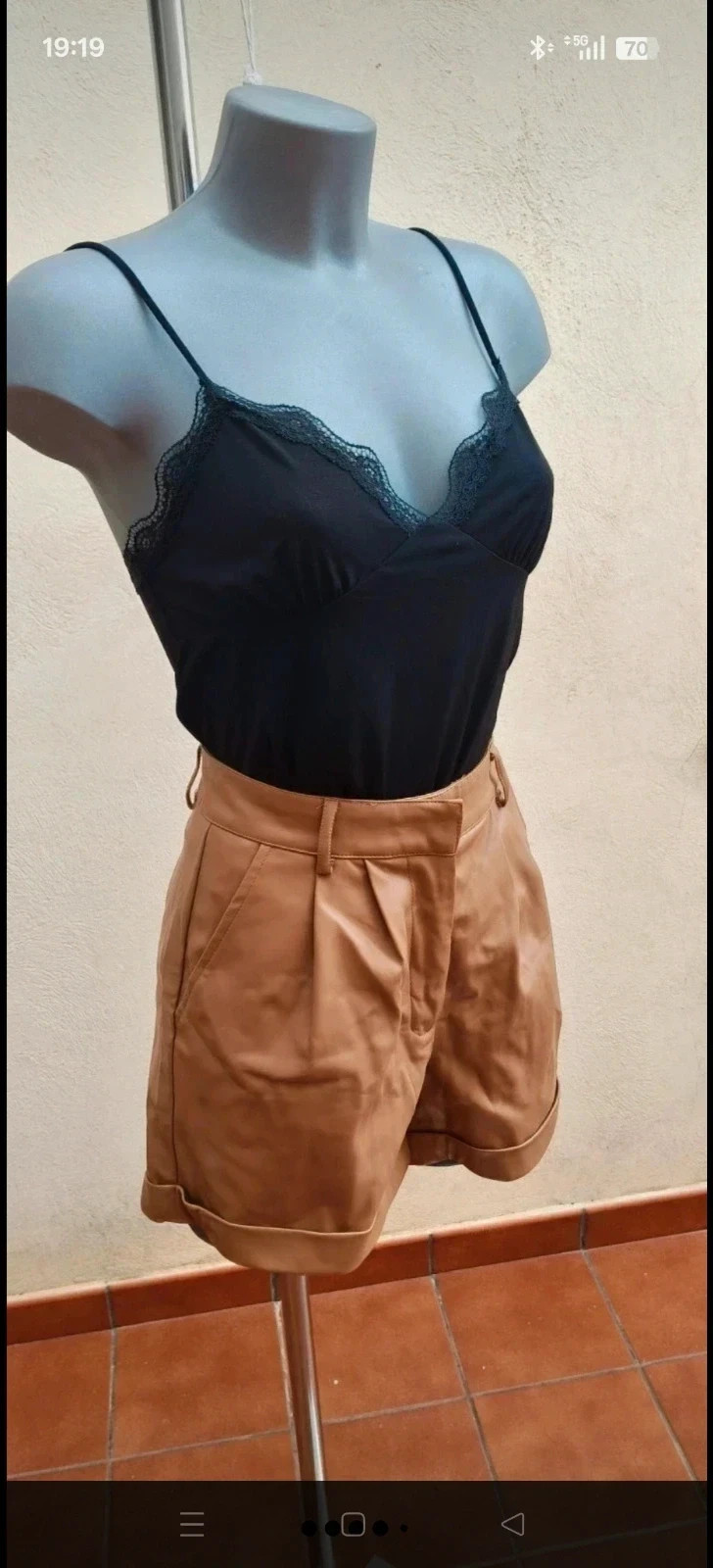 Shorts efecto piel camel Primark 🌈 – Primark – taille S / 36 / 8 2