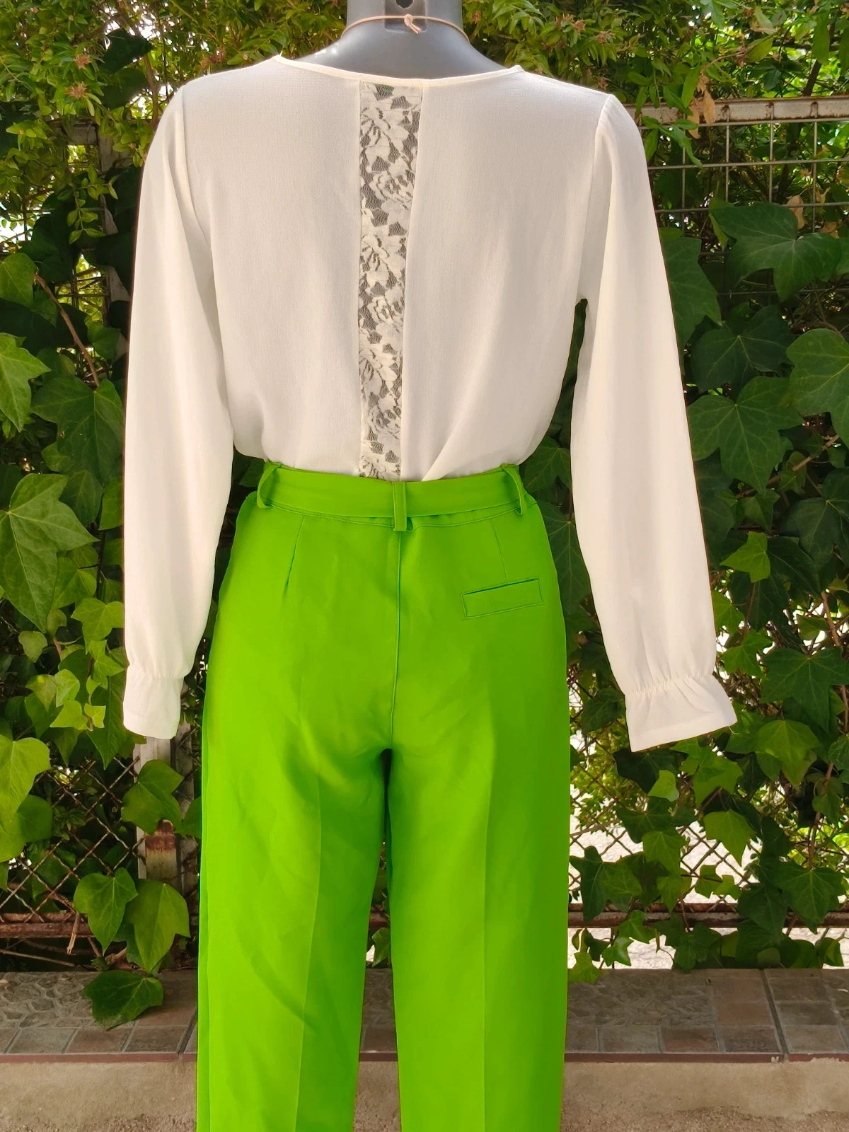 Pantalón verde lima de vestir 🌈 – zikai fashion – taille S / 36 / 8 5
