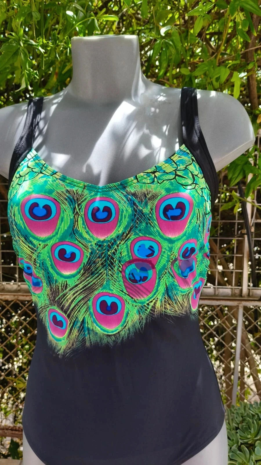 Bañador con Estampado de Plumas de Pavo Real - bpc selection 🌈 – bpc bonprix collection – taille L / 40 / 12 4