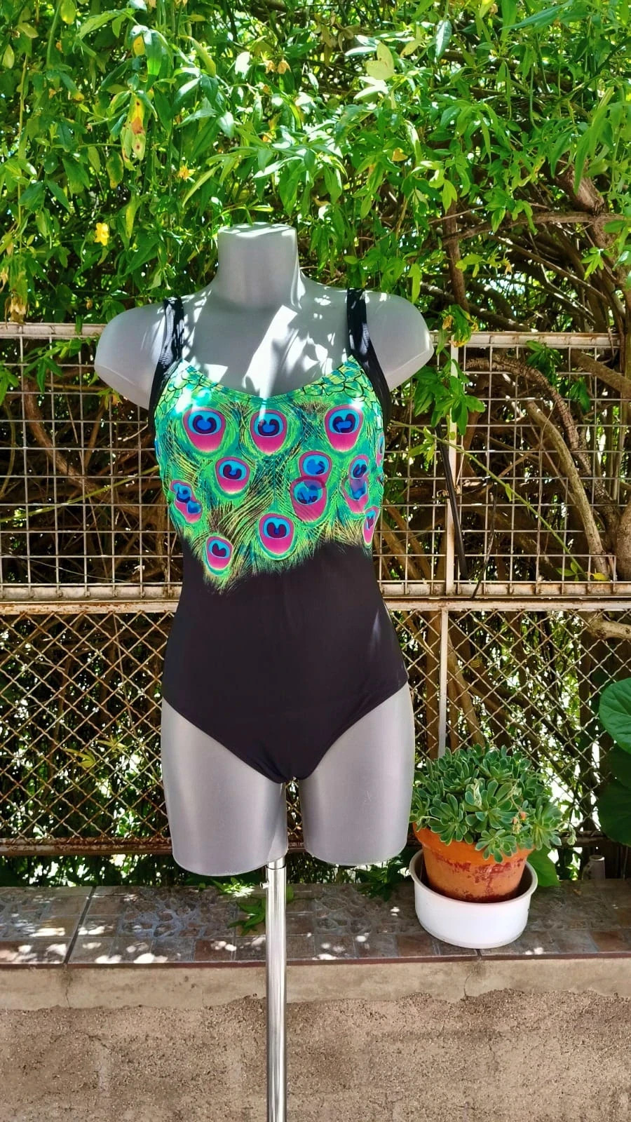 Bañador con Estampado de Plumas de Pavo Real - bpc selection 🌈
