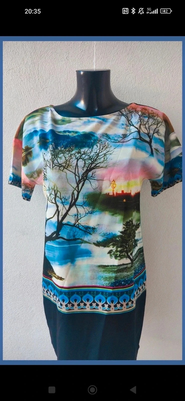 Vestido estampado paisaje multicolor 101 Idees - Talla L 🌈 – 101 idees – taille L / 40 / 12 2
