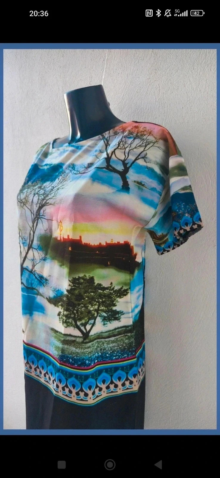 Vestido estampado paisaje multicolor 101 Idees - Talla L 🌈 – 101 idees – taille L / 40 / 12 5