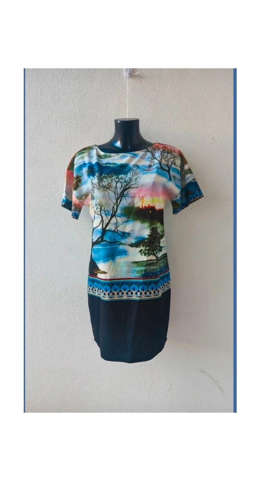 Vestido estampado paisaje multicolor 101 Idees - Talla L 🌈 – 101 idees – taille L / 40 / 12