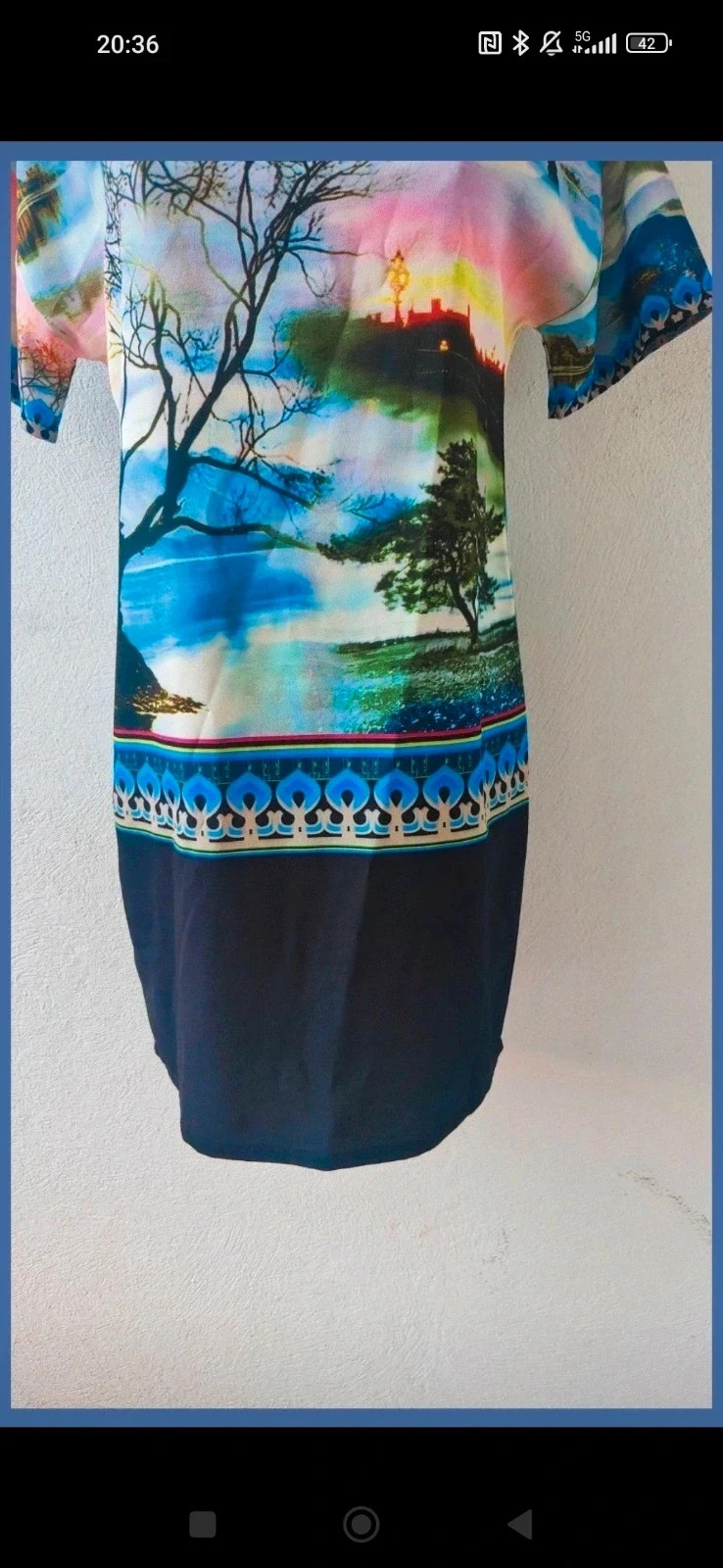Vestido estampado paisaje multicolor 101 Idees - Talla L 🌈 – 101 idees – taille L / 40 / 12 4