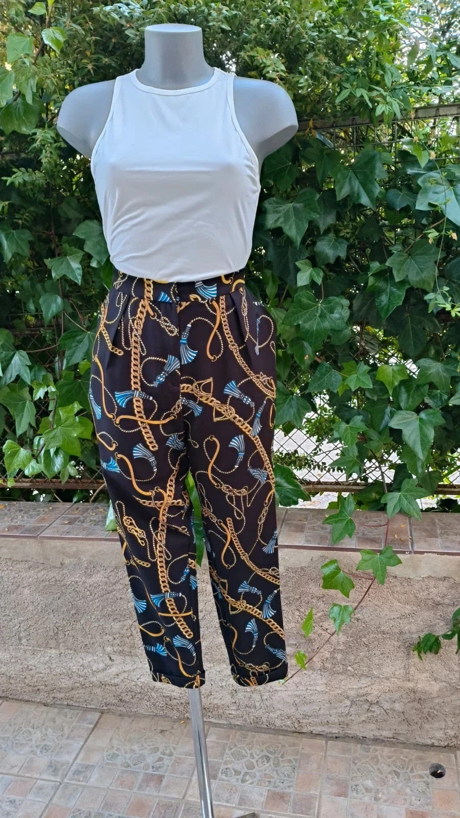 Pantalón de Vestir Estampado – Estilo Cadena