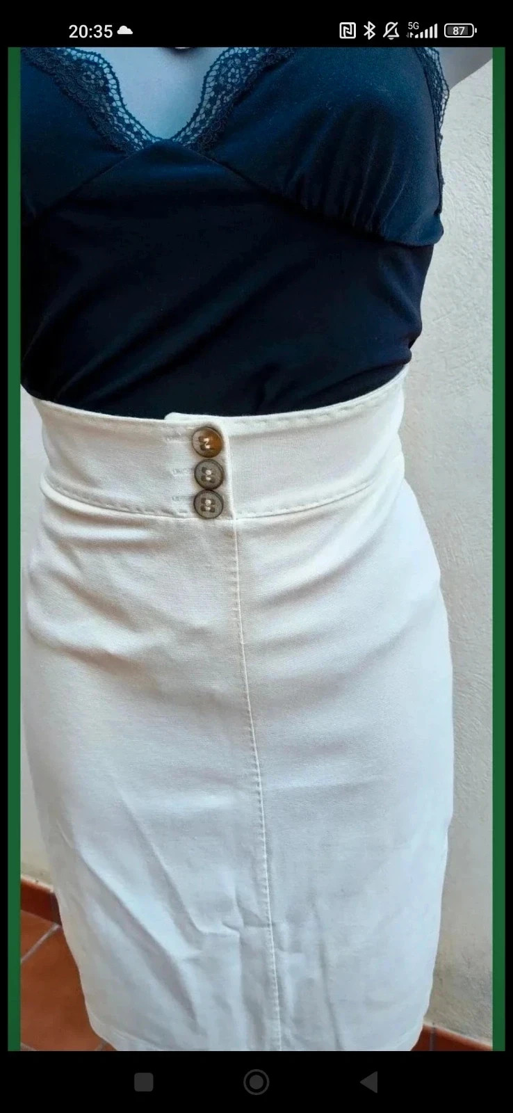 Falda de Tubo Cremas/Blanco Roto - Edición Penélope & Mónica Cruz para MNG 🌈 – Mango Kids – taille L / 40 / 12 4