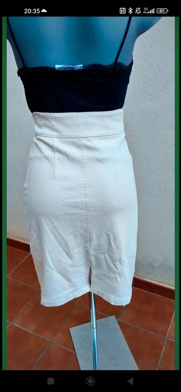 Falda de Tubo Cremas/Blanco Roto - Edición Penélope & Mónica Cruz para MNG 🌈 – Mango Kids – taille L / 40 / 12 5