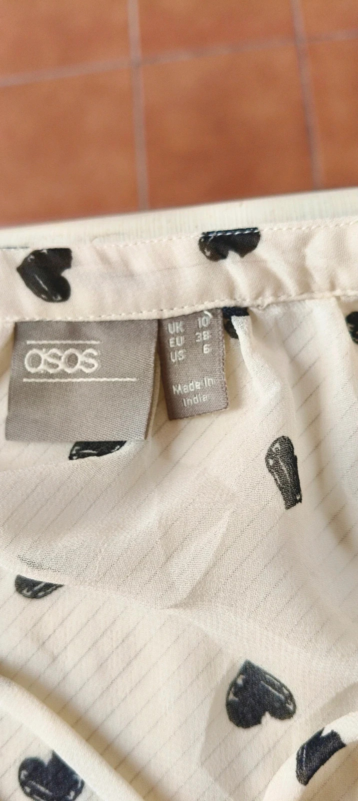 Blusa Lencera Transparente - Estampado Corazones (Talla EU 38) 🌈 – ASOS – taille M / 38 / 10 5