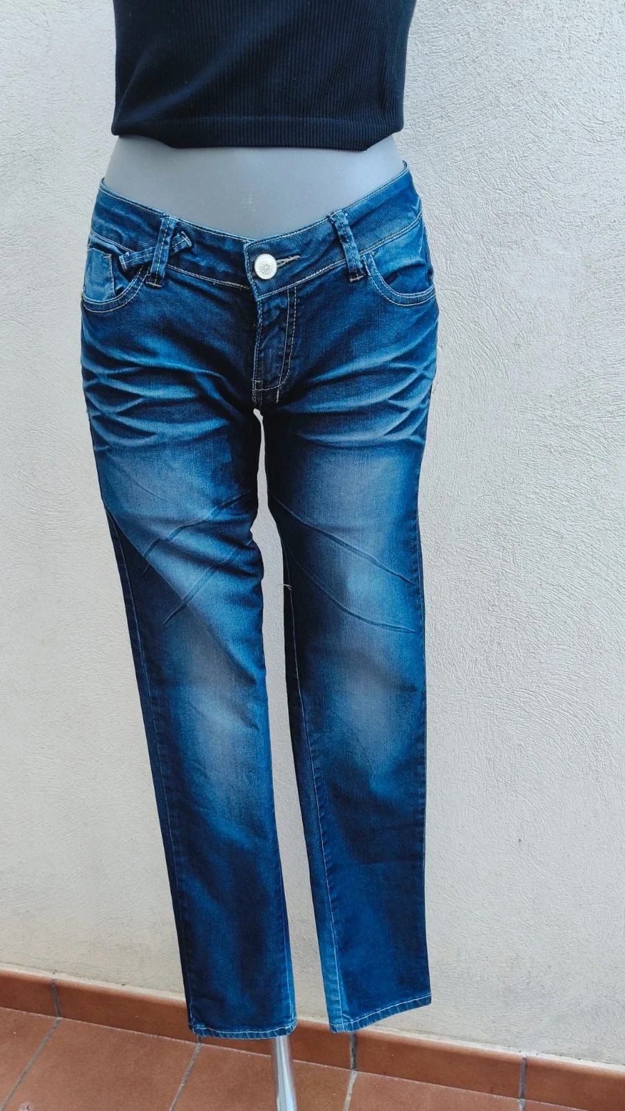 Jeans Kiss Miss - Diseño Exclusivo en Bolsillo Trasero 🌈 – Kiss Miss – taille L / 40 / 12 2