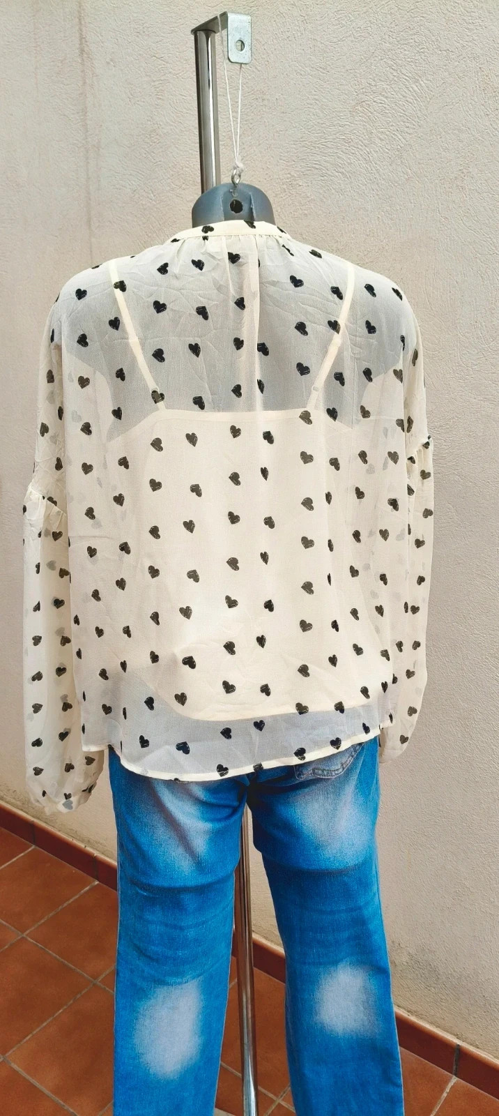 Blusa Lencera Transparente - Estampado Corazones (Talla EU 38) 🌈 – ASOS – taille M / 38 / 10 4