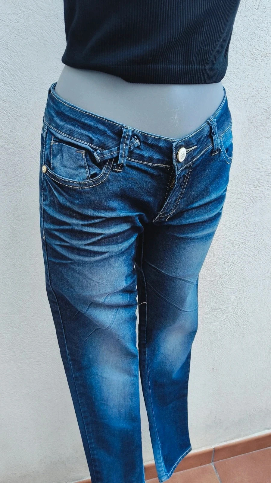 Jeans Kiss Miss - Diseño Exclusivo en Bolsillo Trasero 🌈 – Kiss Miss – taille L / 40 / 12 3