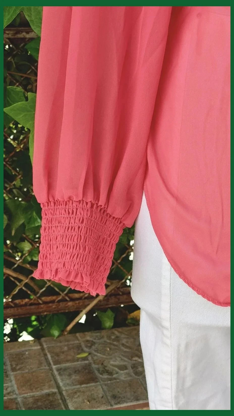 Blusa Coral Vibrante con Detalles de Encaje - Talla 50/52 🌈 – xl colectie – taille Taille unique 5