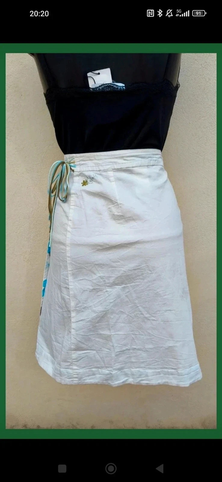 Falda Cruzada Blanca con Estampado Floral - Kalais (Talla 40) 🌈 – La Boutique – taille L / 40 / 12 5