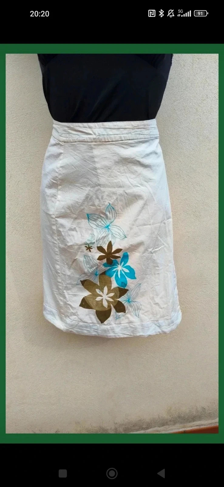Falda Cruzada Blanca con Estampado Floral - Kalais (Talla 40) 🌈 – La Boutique – taille L / 40 / 12
