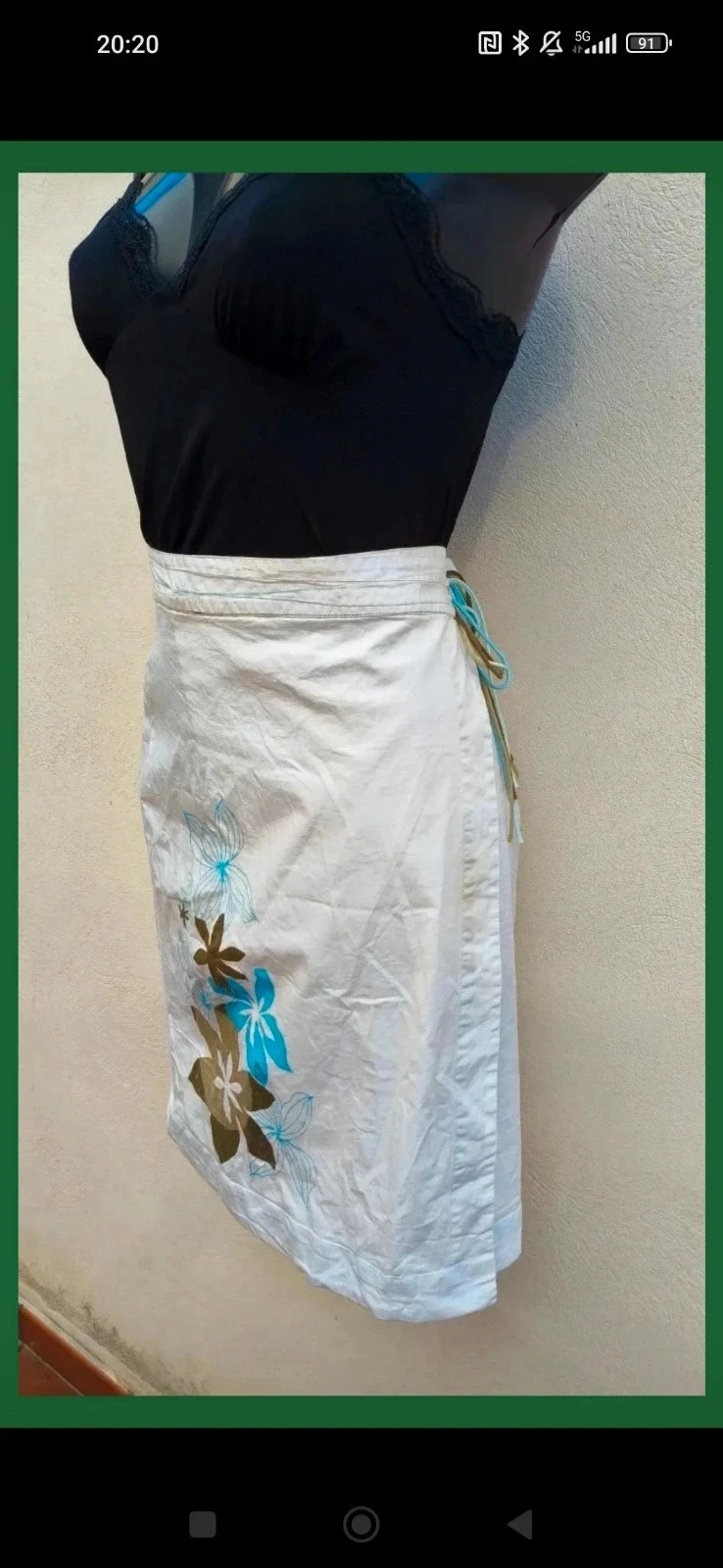 Falda Cruzada Blanca con Estampado Floral - Kalais (Talla 40) 🌈 – La Boutique – taille L / 40 / 12 3