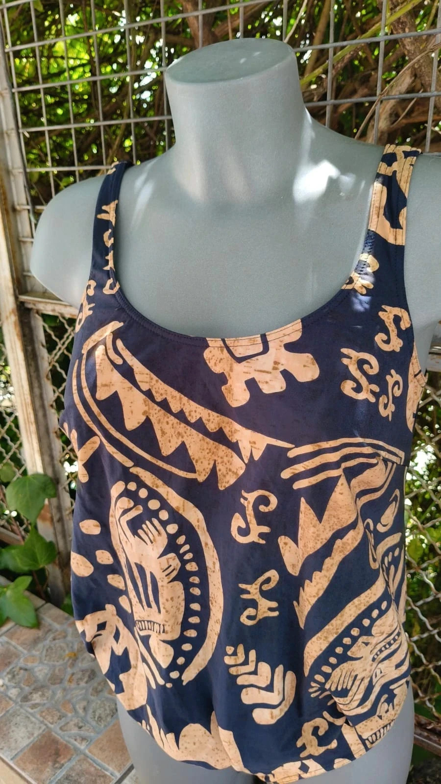 Bañador Vintage "Made in Germany" - Estilo Étnico / Boho – Modell – taille XL / 42 / 14 3