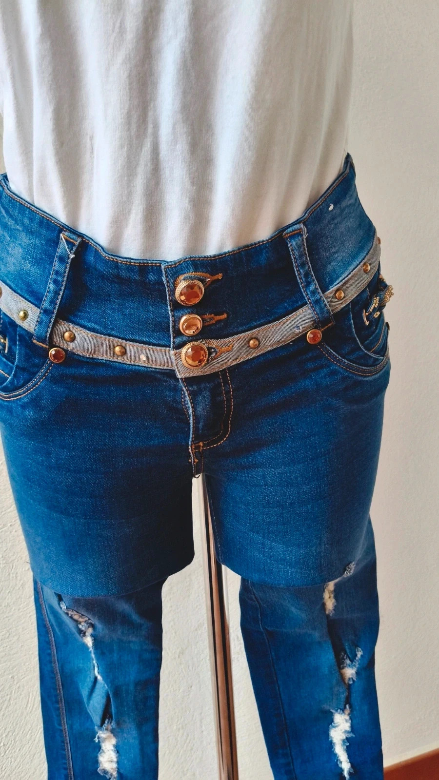 Vaqueros Rotos Lujuria Jeans - Efecto Push-Up - Talla 10 🌈 – lujuria jeans – taille M / 38 / 10 2