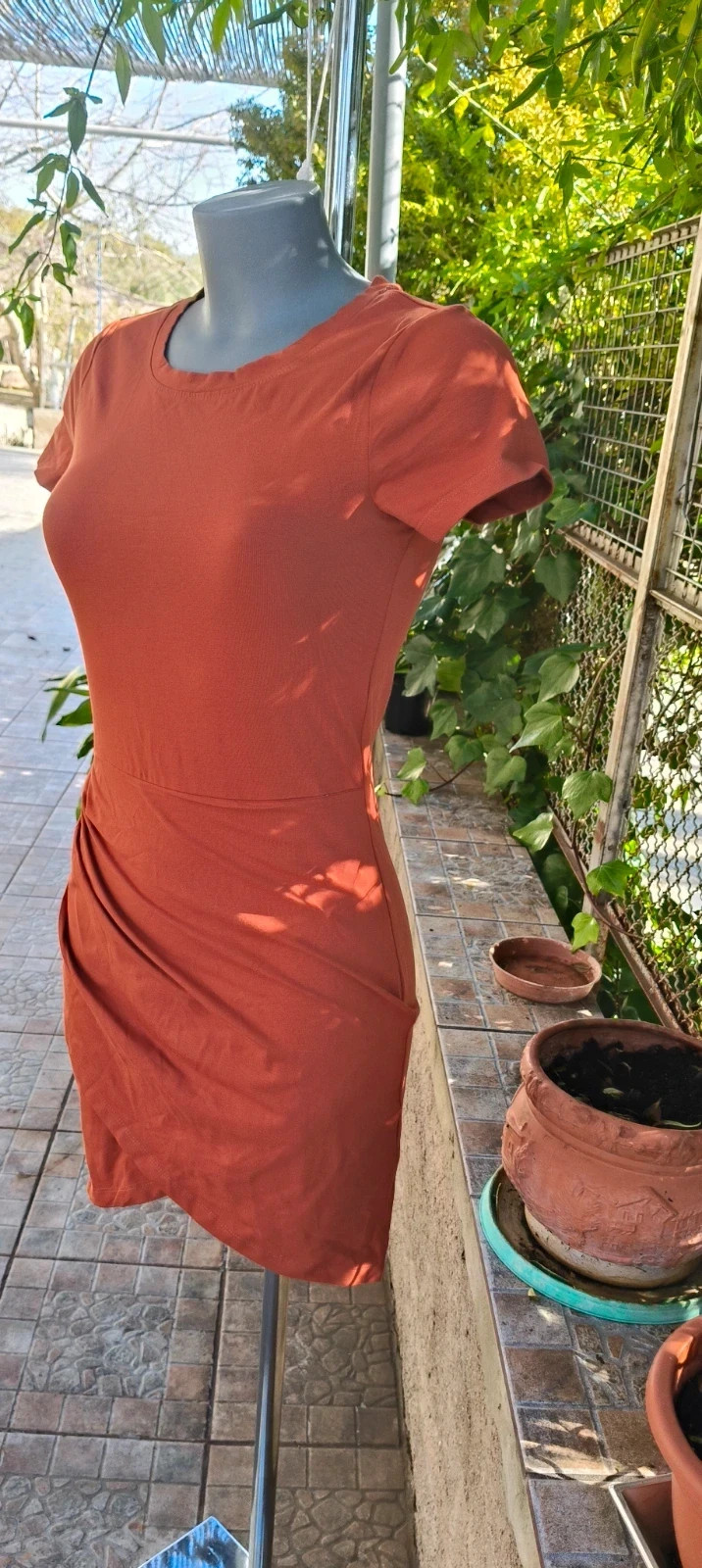 Vestido Mini Drapeado "Even&Odd Petite" - Color Teja / Óxido 🌈 – Even&Odd – taille S / 36 / 8 5
