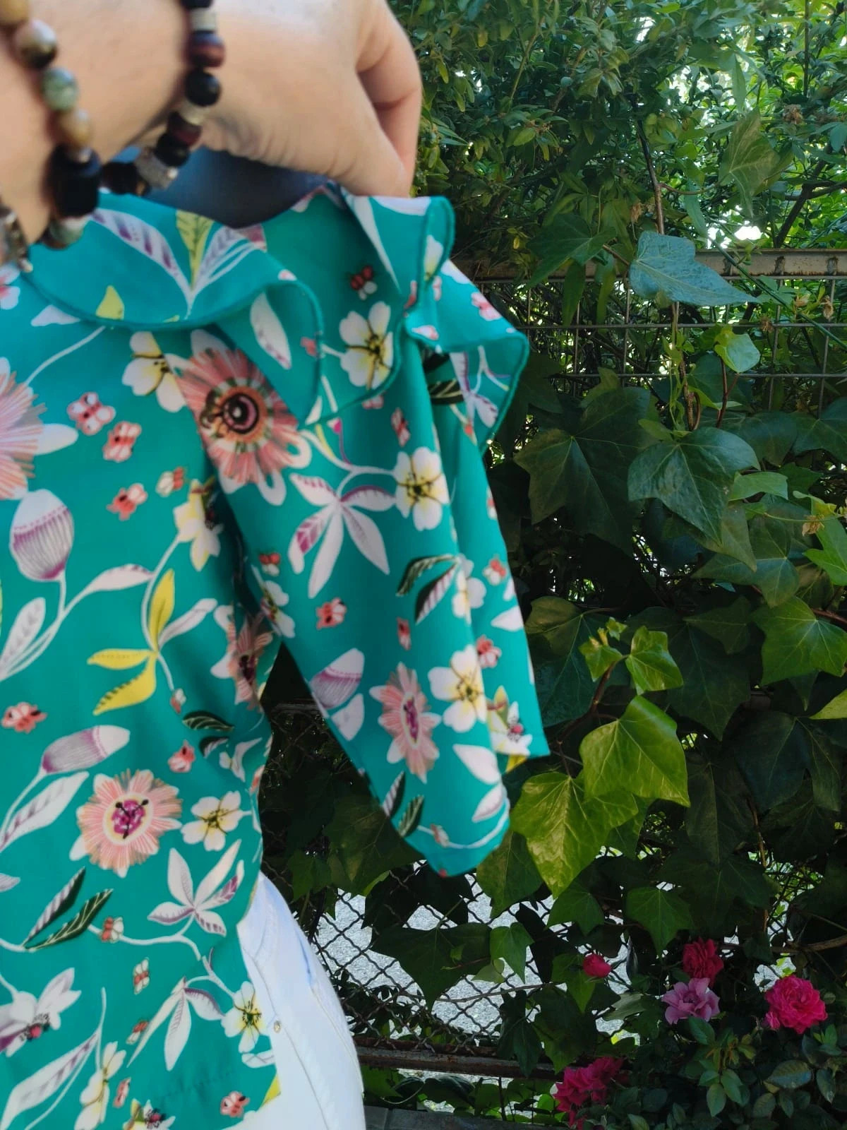 Blusa de Flores con Hombros Descubiertos - Morgan de Toi (Talla 36) 🌈 – Morgan – taille S 3
