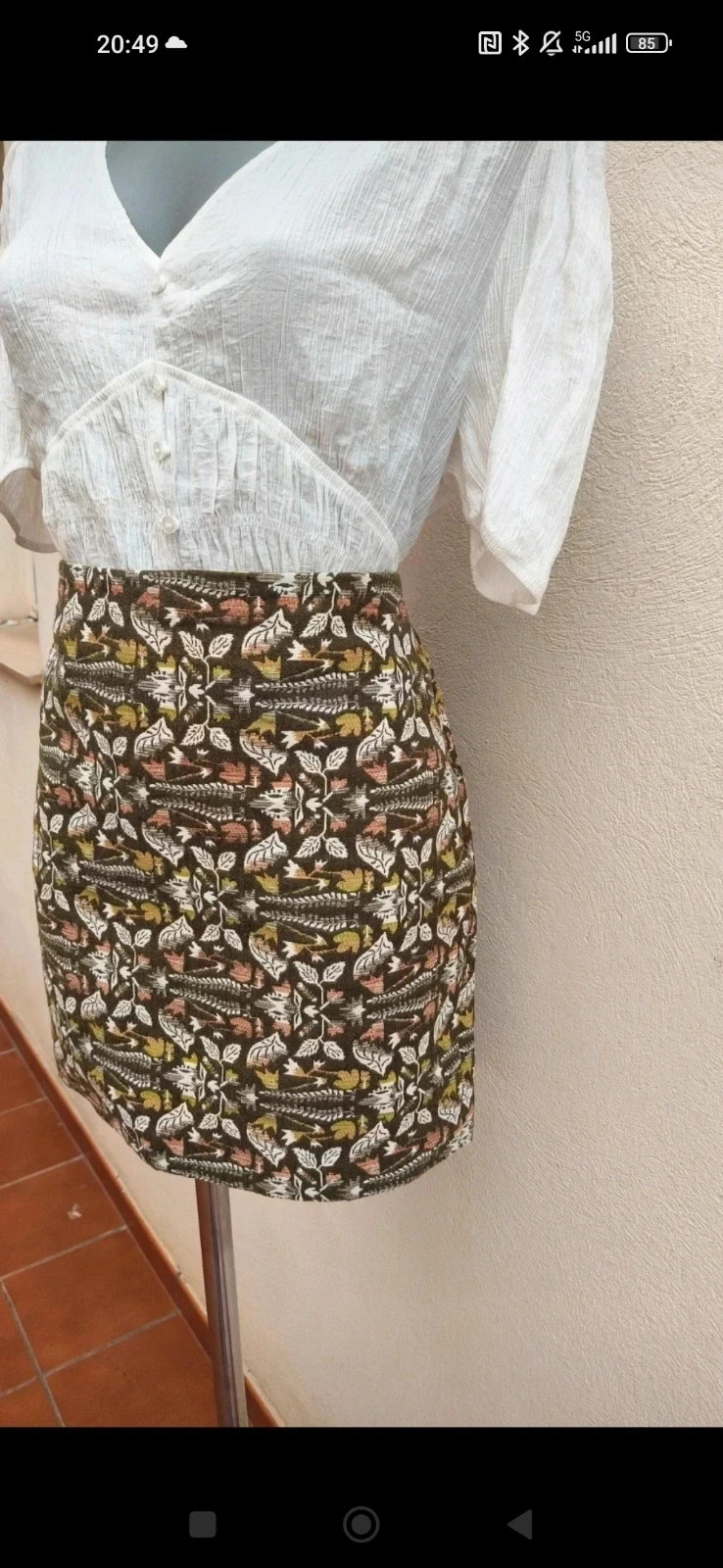 Minifalda Jacquard Estampada – Cortefiel Weekend (Talla L) 🌈 – Cortefiel – taille L 4