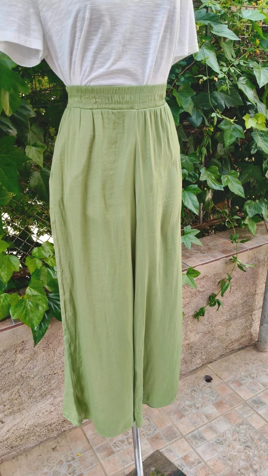 Pantalón fluido verde oliva - Encuentro (Talla 40) 🌈 – Encuentro – taille 40 4