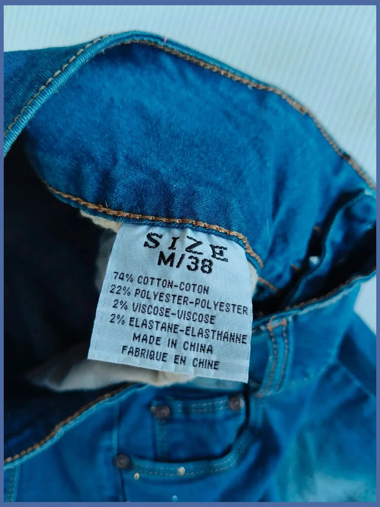 Vaqueros pitillo de tiro alto con detalles brillantes 🌈 – El Vaquero – taille S / 36 / 8 5