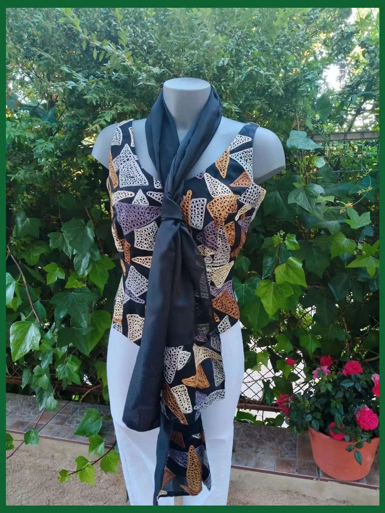 Top Corsetero Elegante de Marian Palma (con fular a juego) 🌈 – Marian palma – taille XXXL / 46 / 18 3