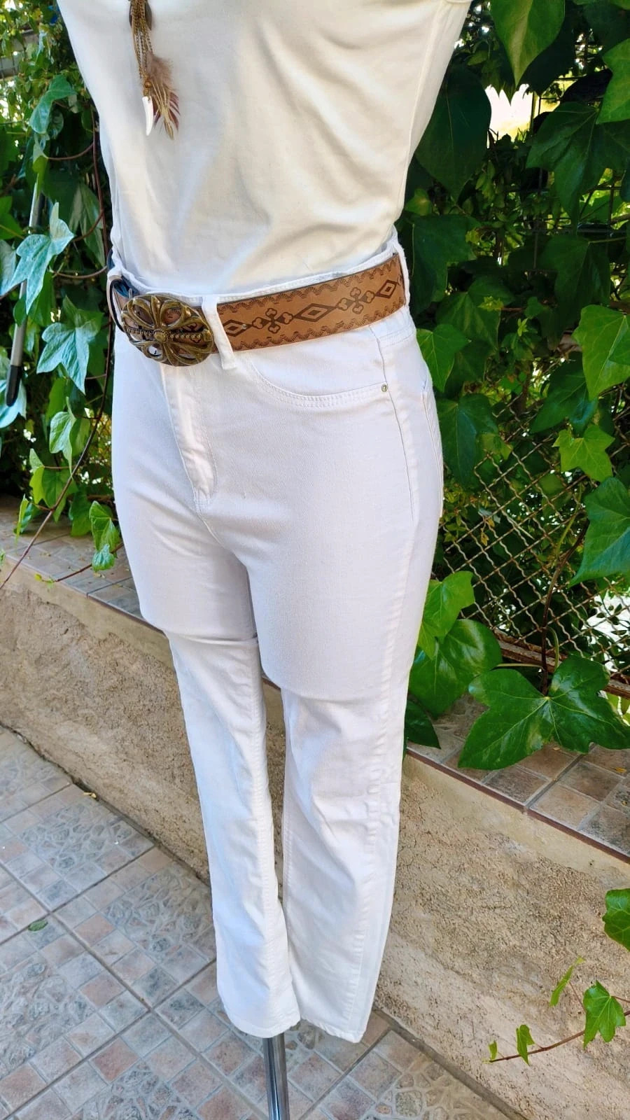 Vaqueros Stradivarius "Super High Waist" - Blanco Impoluto 🌟 – Stradivarius – taille M / 38 / 10 5