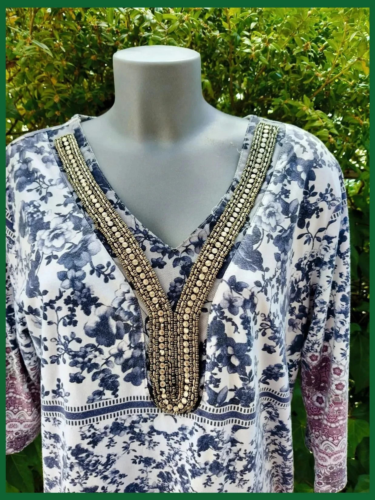 Blusa Túnica Estampada - Estilo Retro / Boho 🌈 – Laura Kent – taille XL / 42 / 14 4