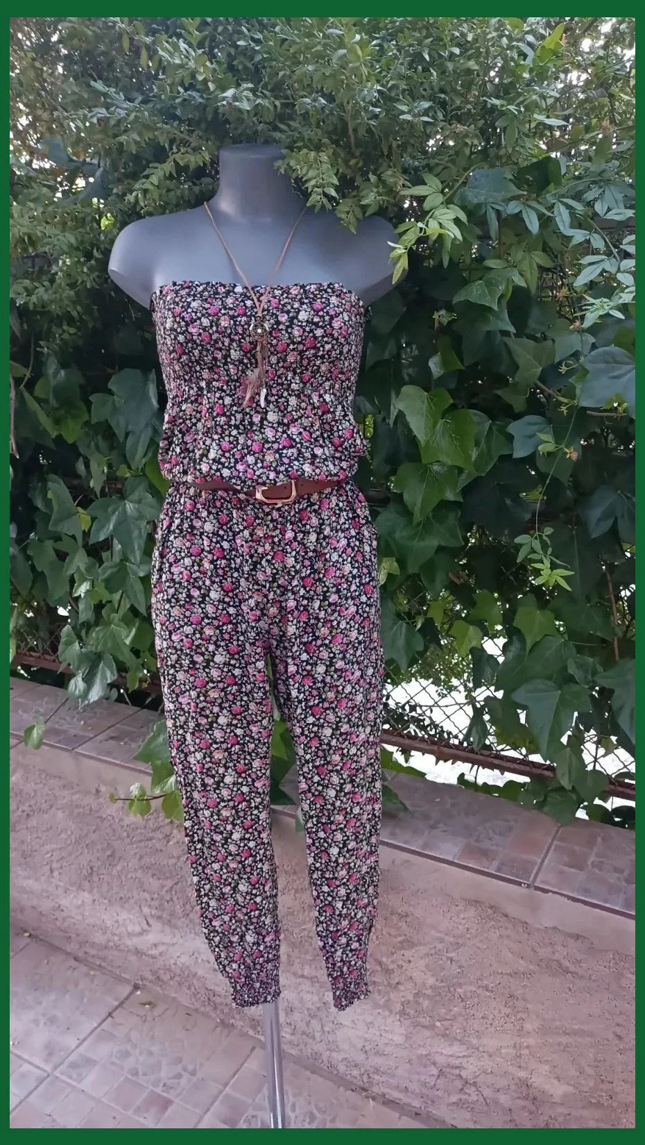 Mono Largo Palabra de Honor con Estampado Floral 🌸