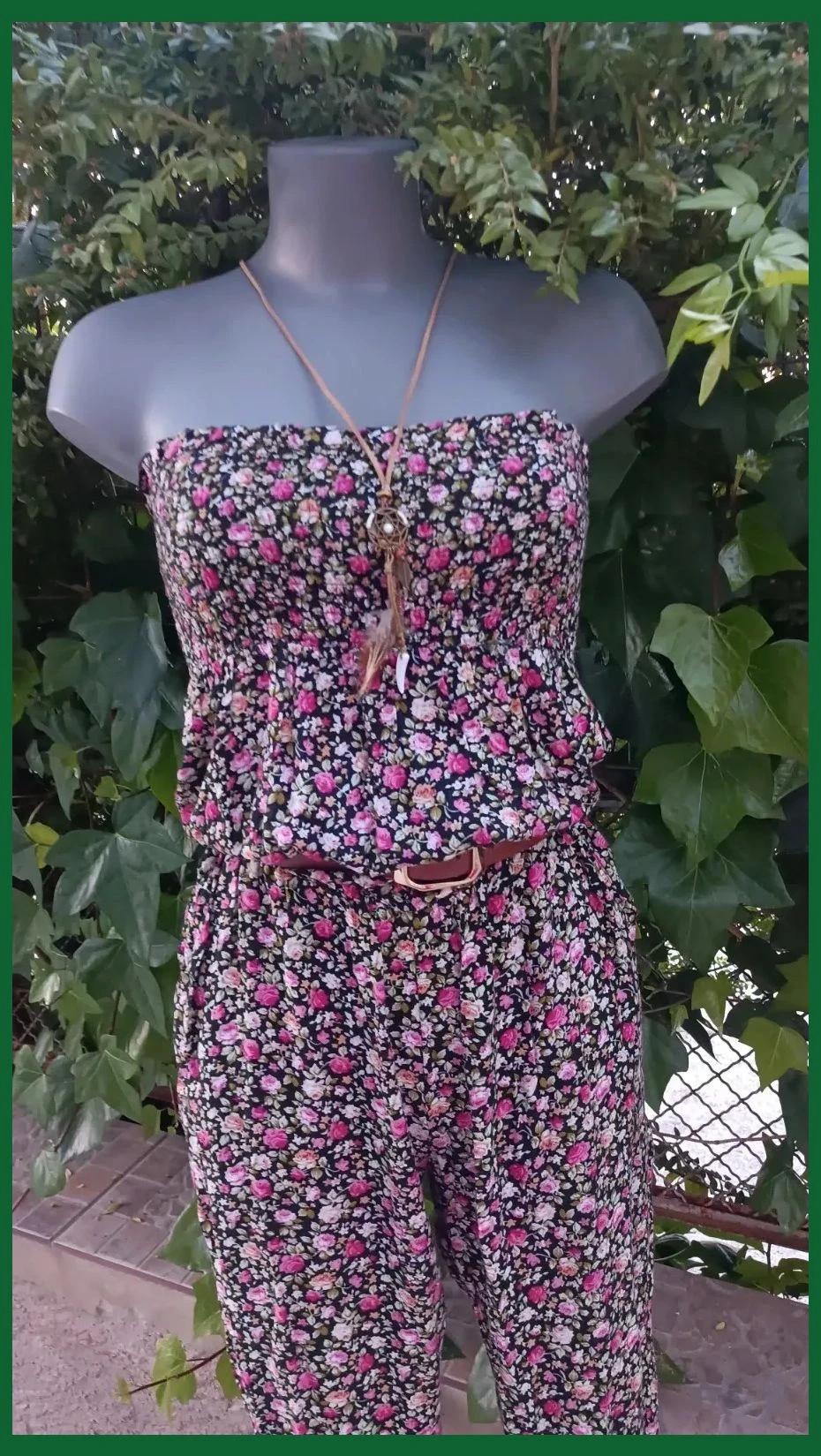 Mono Largo Palabra de Honor con Estampado Floral 🌸 – Boutique Bohéme – taille S / 36 / 8 2