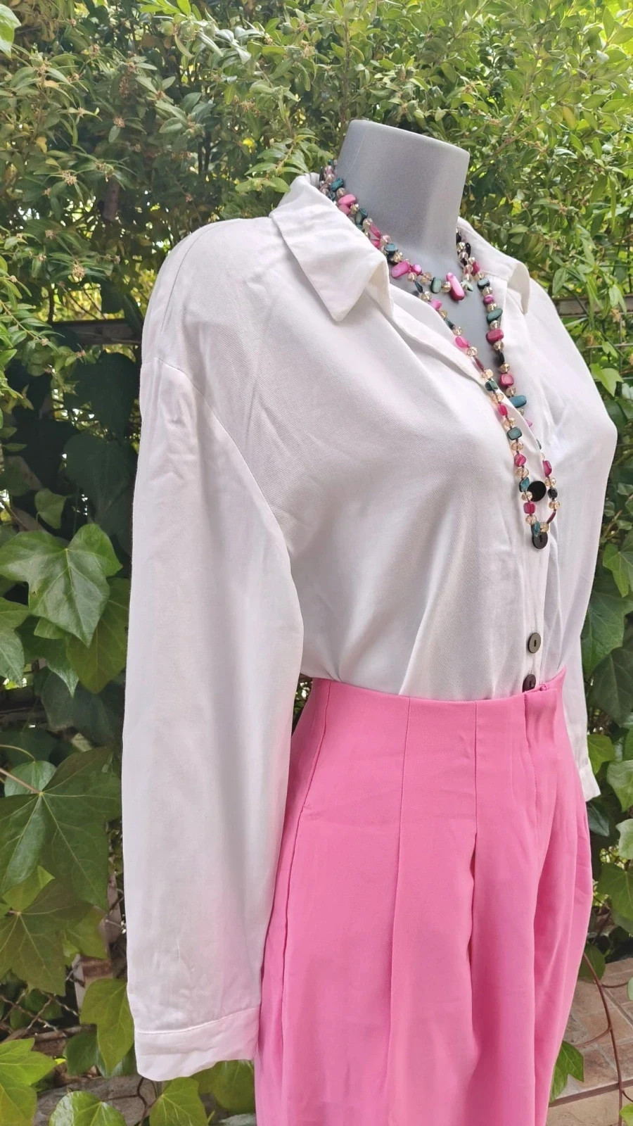 Blusa Blanca Zara TRF - Botones Contrastados 🌈 – Zara – taille M / 38 / 10 3